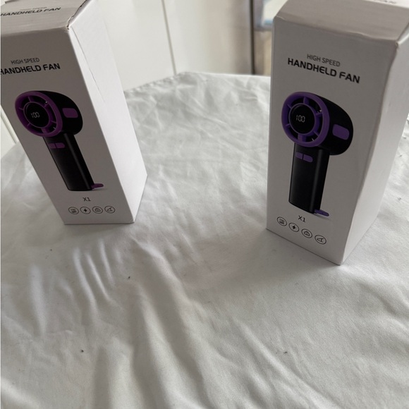 High Speed Handheld Fan - Black and Purple - Picture 1 of 1